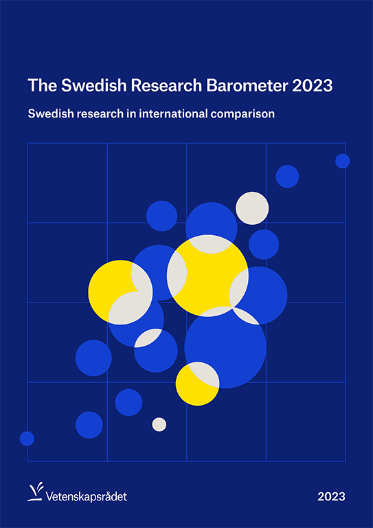 Cover of the report The Swedish Research Barometer 2023.