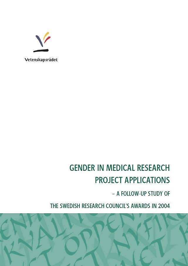 Gender in medical research – project applications 2004